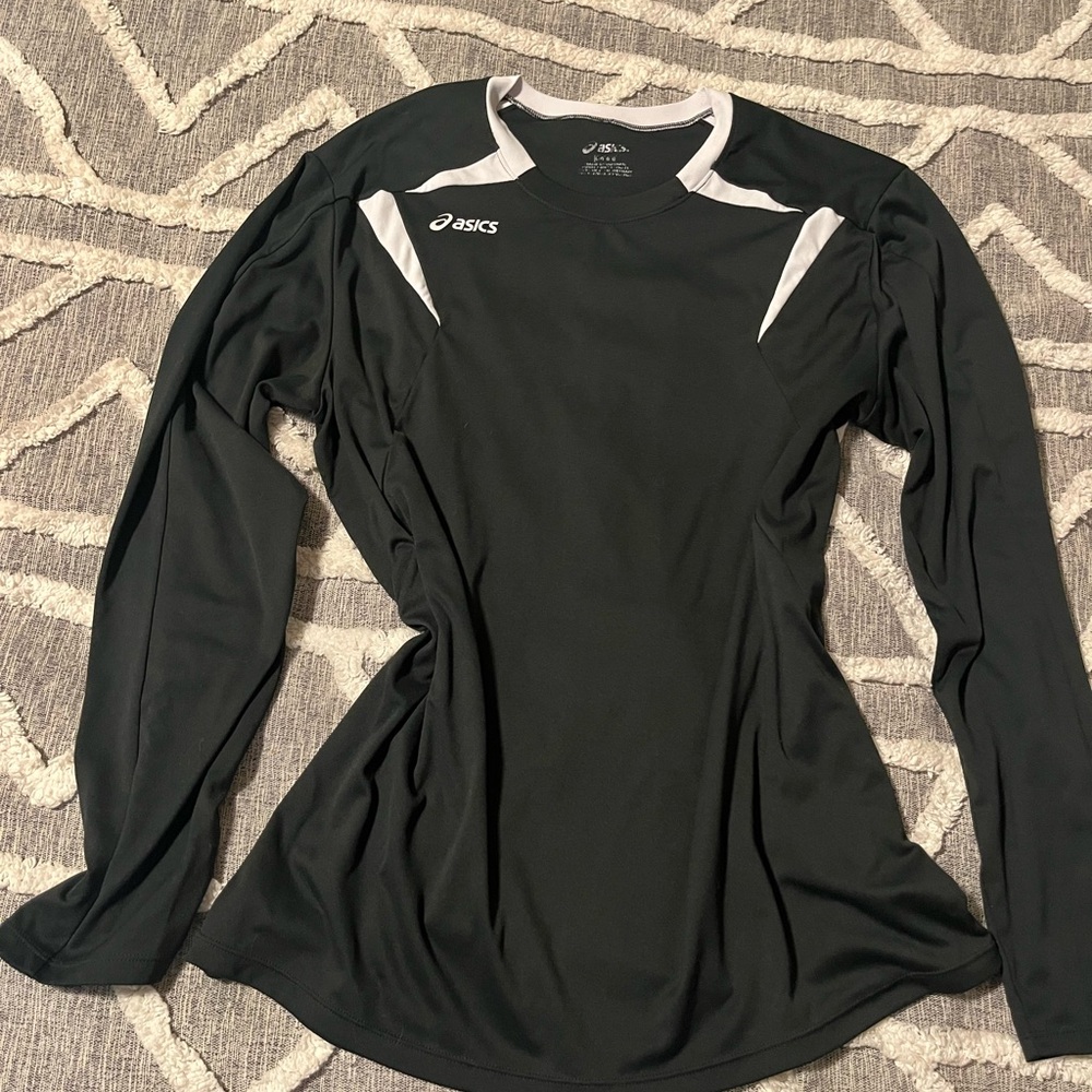 Asics Black and White Long Sleeve Tee